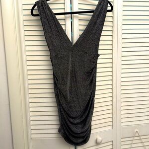 SHEIN BAE sparkly ruched mini dress